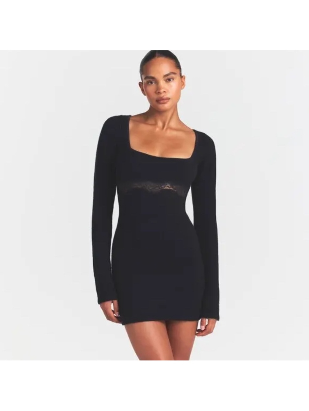 Skims lace knit mini dress